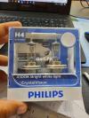 H4 Philips Bright White Bulbs Original Pair