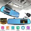 Car Dvr Mirror Dual Camera Front Back 1080p  Car Dvr Mirror Camera