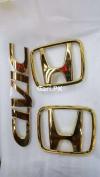 Honda Civic 2000 1992 Gold Logo Metal Logos