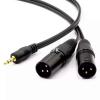 Xlr Cable 3 5mm Jack Male Dual Xlr Male Splitter Patch Cable