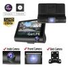 3 Cameras With 4 Inch Led Dash Camera Car Dvr