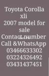 Toyota Corolla XLI 2007 For Sale in Lahore