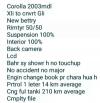 Toyota Corolla XLI 2003 For Sale in Karachi