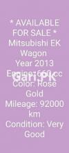 Mitsubishi Ek Wagon VXR 2013 For Sale in Karachi