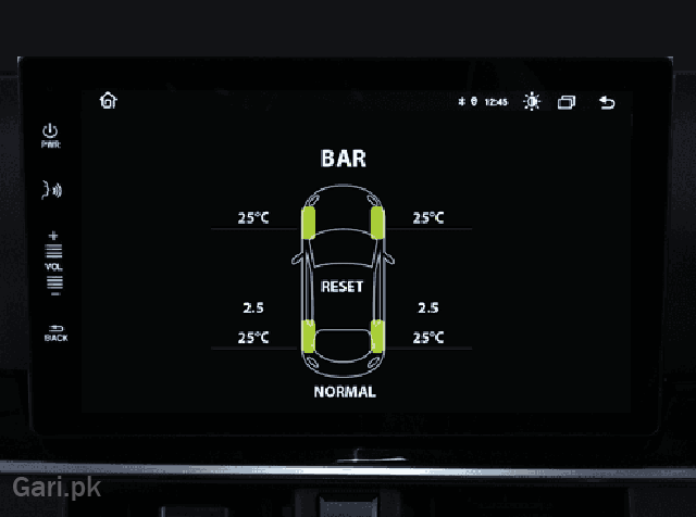Inverex XiO 2025 Interior Tire Pressure Screen Inverex XiO 2025 Interior Tire Pressure Screen