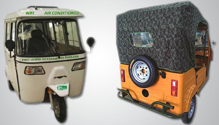 Hybrid Rickshaws in Pakistan