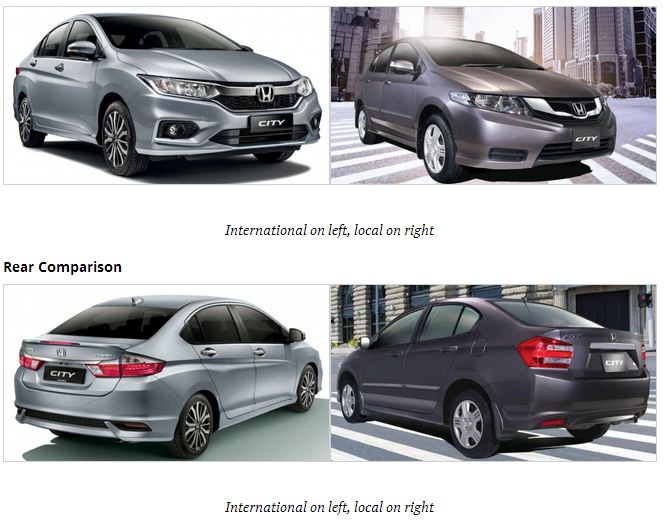 Honda City 2017 Comparison with International Variants