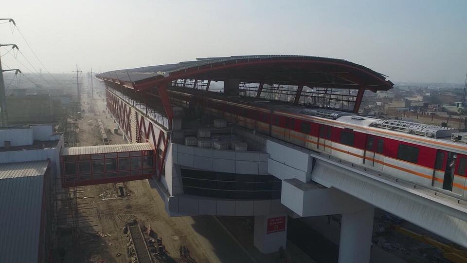 Trial Run of Orange Line Metro Train in Lahore