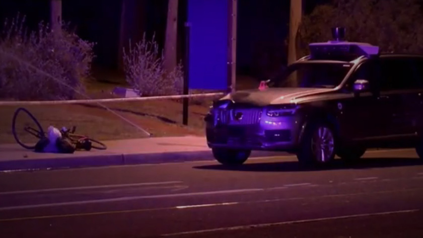 Uber Car Crushes Pedestrian