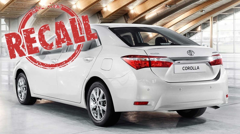 Indus Motors Recalls Toyota Corolla Altis 1.8L Grande Units