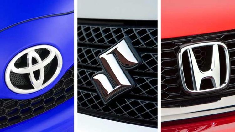 Toyota, Honda and Suzuki Sales  in 2018