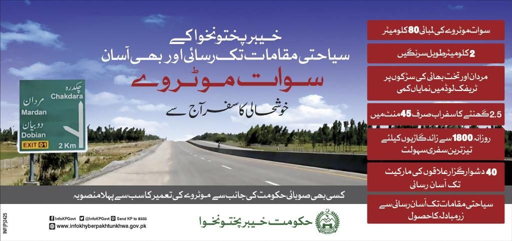 Swat Motorway Plays Pivotal Role in Promoting Tourism