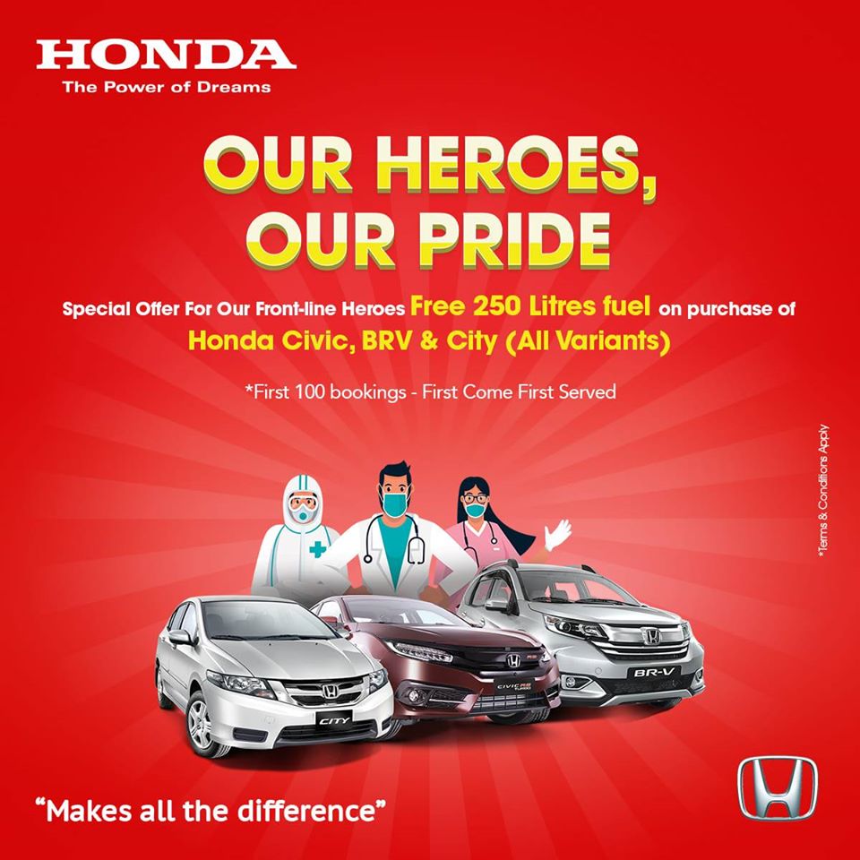 Honda Pakistan Independence Day Special Discount Offer