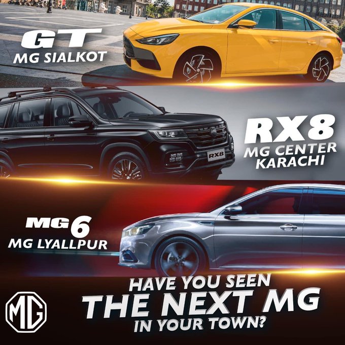 Upcoming MG Cars In Pakistan Displayed In Various Cities