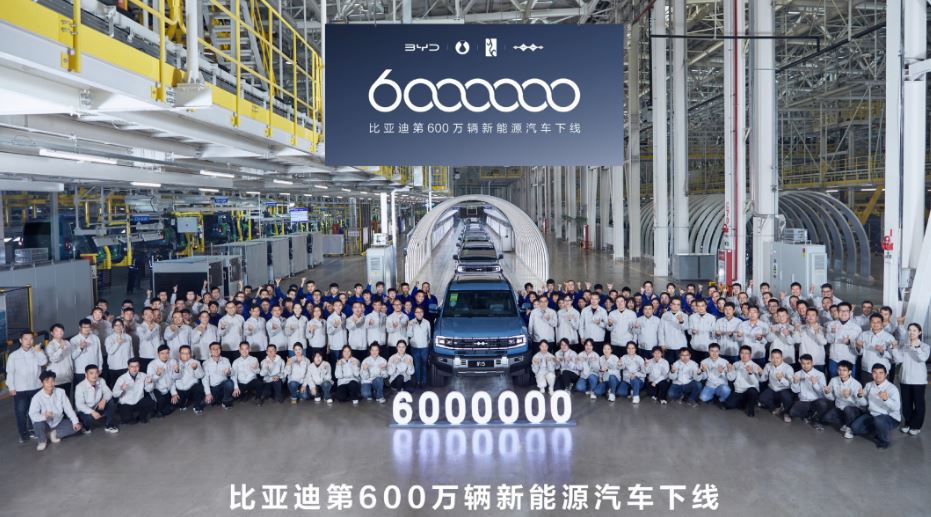 BYD Hits 6 Million NEVs Milestone