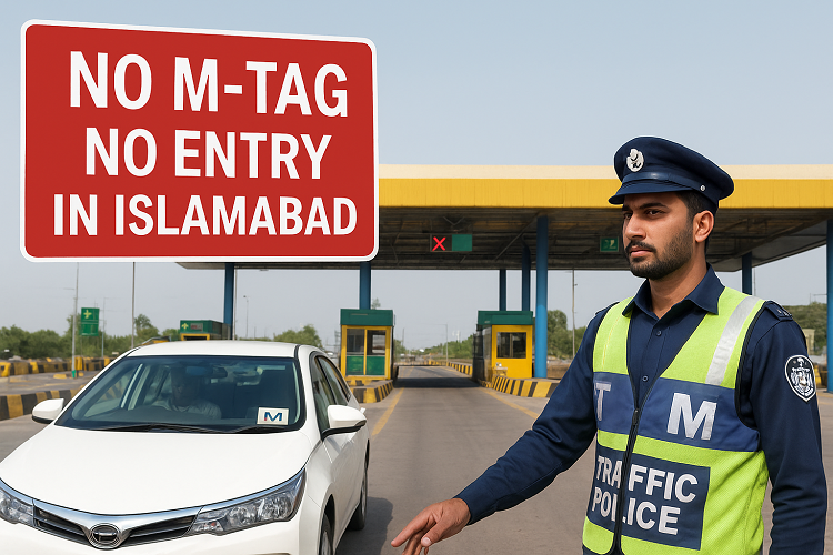 No Vehicle Allowed in Islamabad Without M-Tag - Details