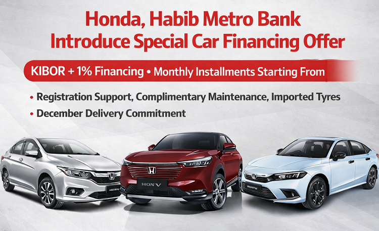 Honda City, Civic, HR-V Get KIBOR Plus 1% Financing Deal