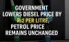 Petrol Price Unchanged, Diesel Drops by Rs.2 Per Litre 