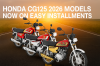New Honda CG125 2026 Models Available on Installments